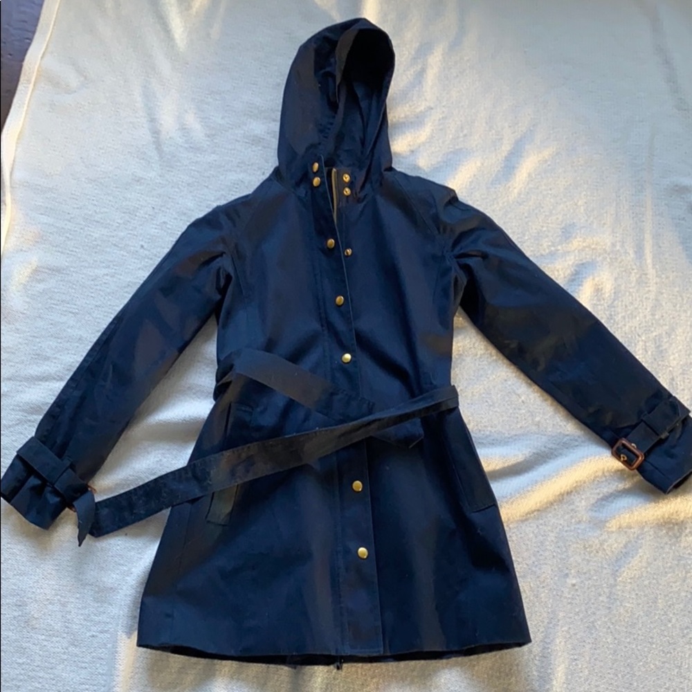 Banana Republic Navy petite belted coat